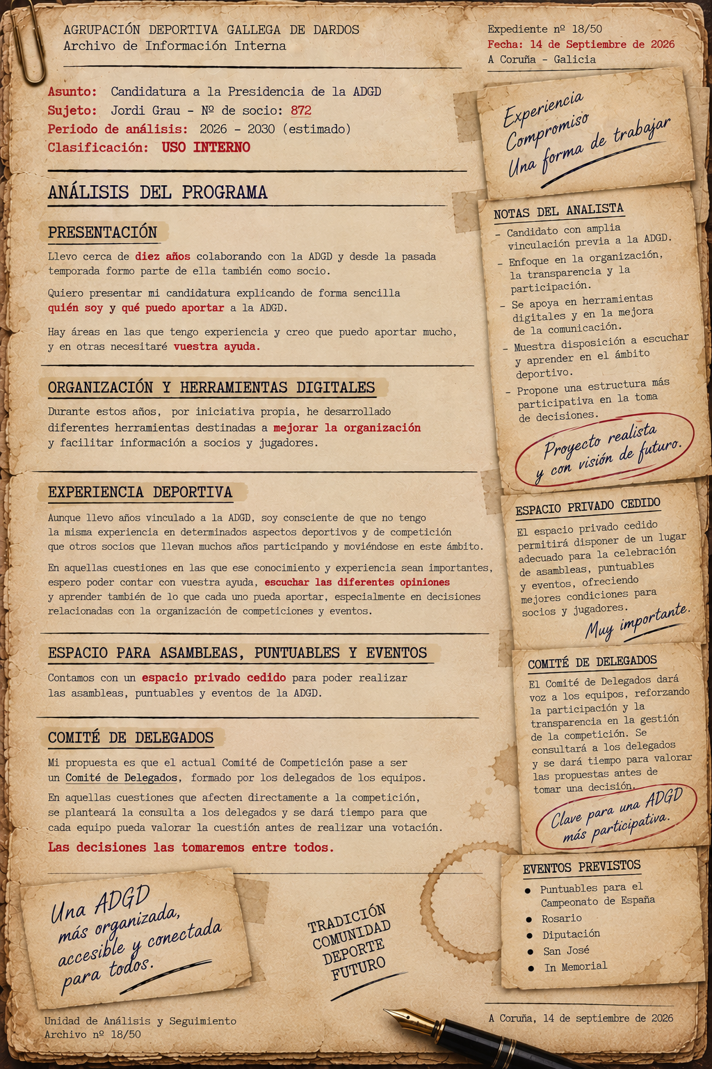 programa electoral vintage